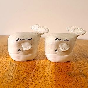 Cape Cod Whale salt and pepper shakers